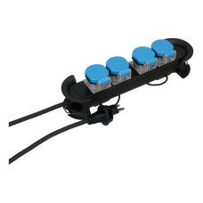 Max Hauri Steckdosenleiste Construct Line 4x Typ 23 schwarz/blau 5m Max Hauri Steckdosenleiste Construct Line 4x Typ 23 schwarz/blau 5m