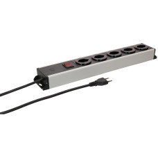 Max Hauri Steckdosenleiste Power Line 5x Typ 13 grau/schwarz 5.0m Max Hauri Steckdosenleiste Power Line 5x Typ 13 grau/schwarz 5.0m