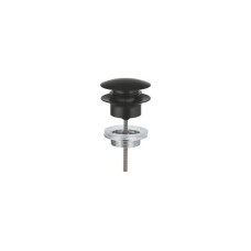 GROHE Ablaufgarnitur 65807 Push-Open-Stopfen Schwarz matt