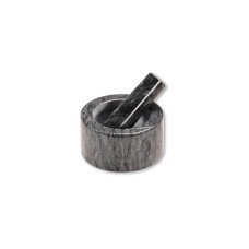 Kesper Mörser mit Stössel Marmor Grau Poliert 13 x 8 cm