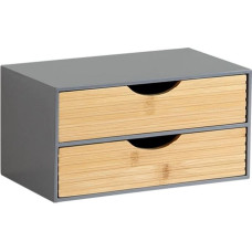 Kesper Schreibtisch-Organizer Bambus 2 Schubladen 27 x 16 x 14 cm