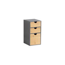 Kesper Organizer Holz Bambus Grau Braun 14 x 16 x 27 cm