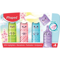 maped Textmarker Pastell Mini Schachtel 4St maped Textmarker Pastell Mini Schachtel 4St