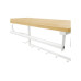 VASAGLE Wandregal mit Haken und Stange, Holz/Metall