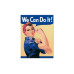 Nostalgic Art Haftmagnet We can do it! 1 Stück, Beige/Blau/Weiss