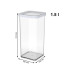 Rotho Vorratsdose Loft 5 Stück, 6.1 l, Transparent/Weiss