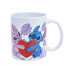 Stor Universaltasse Angel & Stitch 325 ml, Blau/Rot/Weiss/Lila