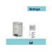 Kela Kosmetikeimer Malaga 5 l, Hellgrau