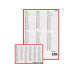 Biella Tafelkalender 32 x 29.7 cm Karton weiss rot matt