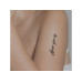 minink Tattoo Schrift Never give up Grösse: M (1.9 cm x 7.0 cm)