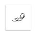 minink Tattoo Schmetterling mit Herz Grösse: S (2.4 cm x 1.6 cm)