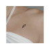 minink Tattoo Stilvolle Feder Grösse: S (2.1 cm x 3.3 cm)