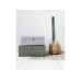 House Doctor Aufbewahrungsbox Metall / Leder, Grau / Grün