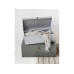 House Doctor Aufbewahrungsbox Metall / Leder, Grau / Grün