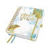 Jolie Wochenagenda Inspire Blätter/Blume, 2027, Blau/Grün/Gold