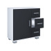 VCM Badezimmerregal Zalo XL 60 x 65 cm, Weiss/Schwarz
