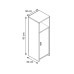 VCM Badezimmerregal Zalo L 30 x 95 cm, Weiss