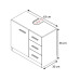 VCM Waschbeckenunterschrank Zalo XL 63 x 56 cm, Weiss
