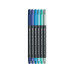 Caran d'Ache Filzstift Set Fibralo Brush Marine mit 6 Farben