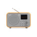 Audizio Milan-Bamboo DAB+ Radio mit BT u. FM, bambusfarben Grau