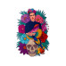 Mono-Quick Applikation Frida Kahlo, Blumen | Mono-Quick 1 Stück