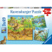 Ravensburger Puzzle Tiere in ihren Lebensräumen 3 x 49 Teile