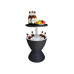 relaxdays Beistelltisch mit Kühlfunktion 30 L 48.5 x 82 cm, Schwarz
