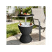 relaxdays Beistelltisch mit Kühlfunktion 30 L 48.5 x 82 cm, Schwarz