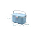 relaxdays Medizinbox aus Kunststoff Grau/Hellblau 17 x 28 x 18 cm