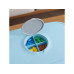 relaxdays Medizinbox aus Kunststoff Grau/Hellblau 17 x 28 x 18 cm