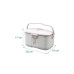relaxdays Medizinbox aus Kunststoff Beige/Weiss 17 x 28 x 18 cm
