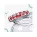 relaxdays Einmachglas mit Deckel Rot/Weiss 400 ml, 50 Stück