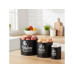 relaxdays Aufbewahrungsbox 3er Set Bambusdeckel rund relaxdays Aufbewahrungsbox 3er Set Bambusdeckel rund