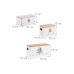 relaxdays Aufbewahrungsbox 3er Set Bambusdeckel eckig