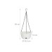 relaxdays Blumenampel M 2er Set 20.5 x 12 cm