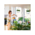 relaxdays Blumenampel M 2er Set 20.5 x 12 cm