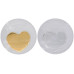 Glorex Wackelaugen Herz gold/silber 35 mm