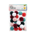 Folia Woll-Pompons ELEGANCE 24 Stück farbig sortiert 3.0 cm