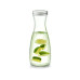 Zeller Present Glaskaraffe mit Metalld. 950 ml, Transparent