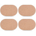 Zeller Present Tischset Kork oval 4 Stück 29 cm x 44 cm, Braun