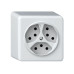 Hager Steckdose ORIGIN AP-Steckdose 3xT13 QuickConnect ws Hager Steckdose ORIGIN AP-Steckdose 3xT13 QuickConnect ws