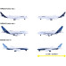 Majorette Airplane Assortment, 3-sort. Metall 1:64