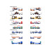 Majorette City Transporter, 8-sort. Metall mit Anhänger