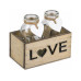 CHALET Chalet Holz-Tray Love 2 Flaschen CHALET Chalet Holz-Tray Love 2 Flaschen