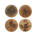 CHALET Chalet Untersetzer Forest 4er Set Braun CHALET Chalet Untersetzer Forest 4er Set Braun