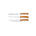 Schwertkrone Messer-Set Fleisch/Koch/Brotmesser Silber/Braun Schwertkrone Messer-Set Fleisch/Koch/Brotmesser Silber/Braun