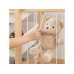 relaxdays Spielregal Kiefernholz Natur Weiss