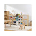 relaxdays Spielregal Kiefernholz Natur Weiss