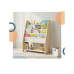 relaxdays Kinderregal Holz Polyester Weiss Hellbraun relaxdays Kinderregal Holz Polyester Weiss Hellbraun