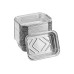 relaxdays Grillschalen Aluminium 50er Set eckig Silber